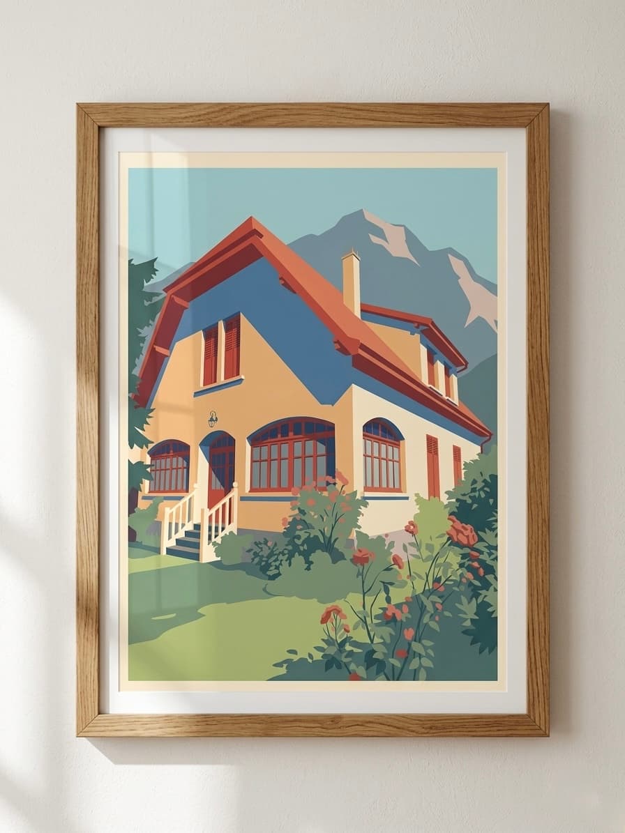 Affiche maison encadrée — exemple 1